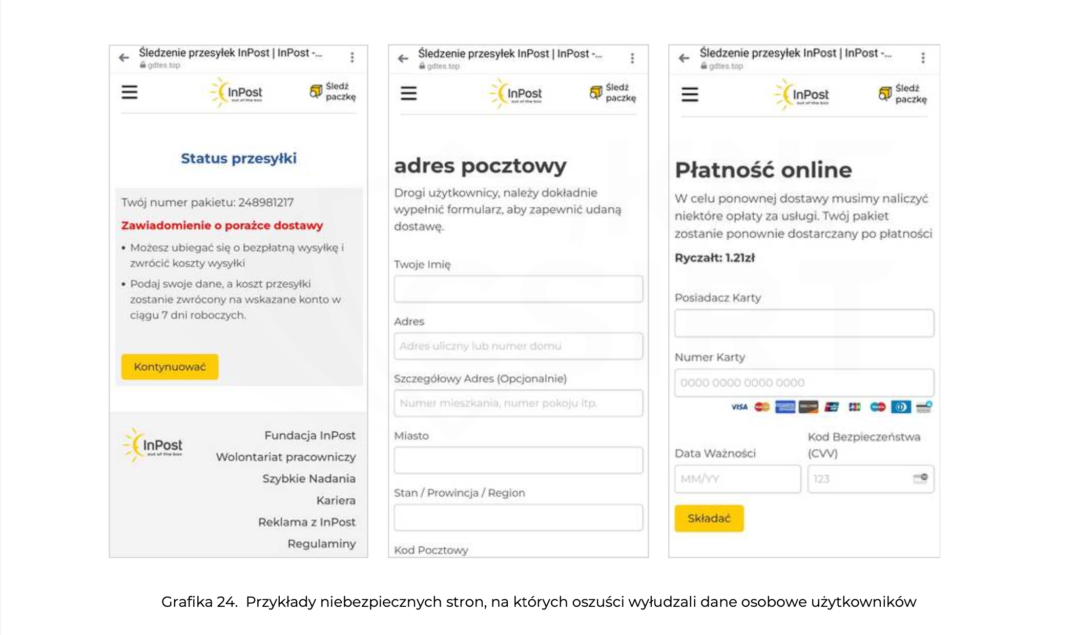 CSIRT KNF PHISHING OSZUSTWO SMS INPOST PACZKOMAT