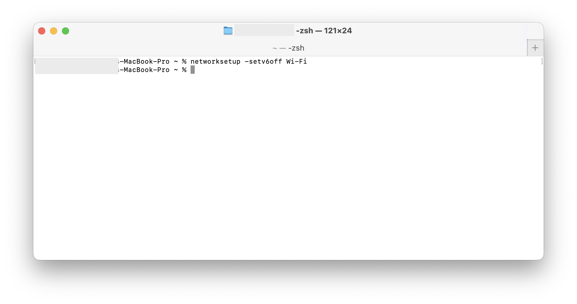Jak wyłączyć IPv6 Macbook Terminal