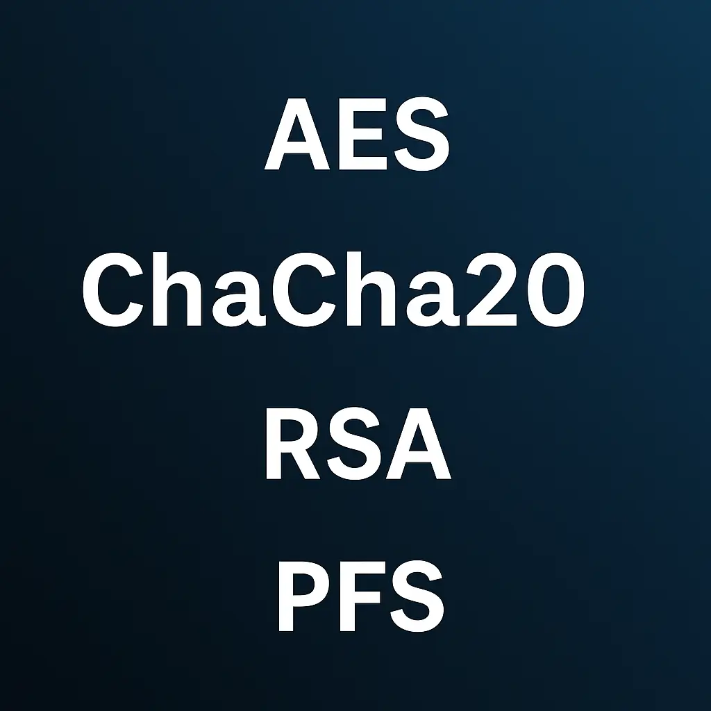 Szyfrowanie VPN - AES, ChaCha20, RSA, PFS