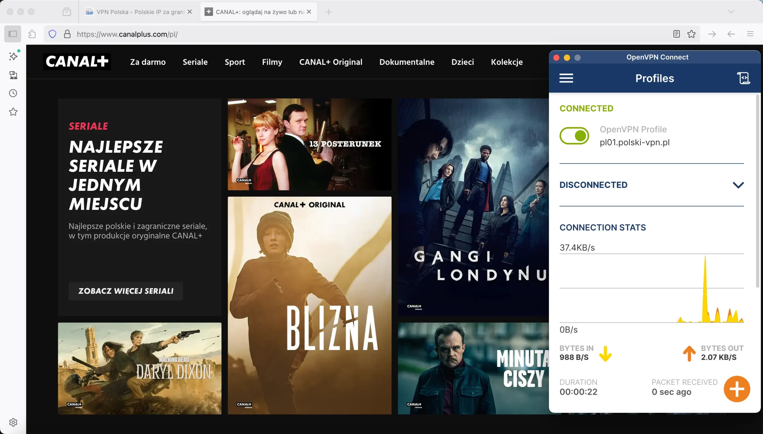 jak oglądać canal+ plus online za granicą vpn polska
