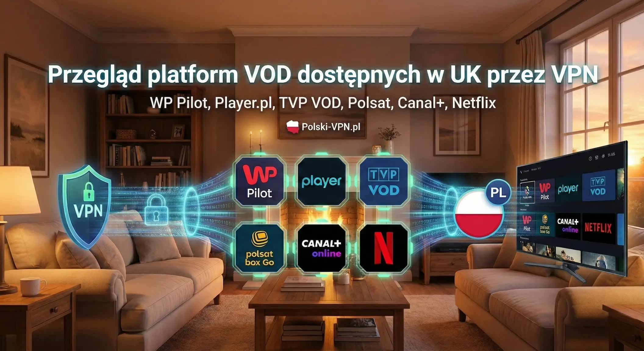 Polska telewizja w UK VPN Polskie IP