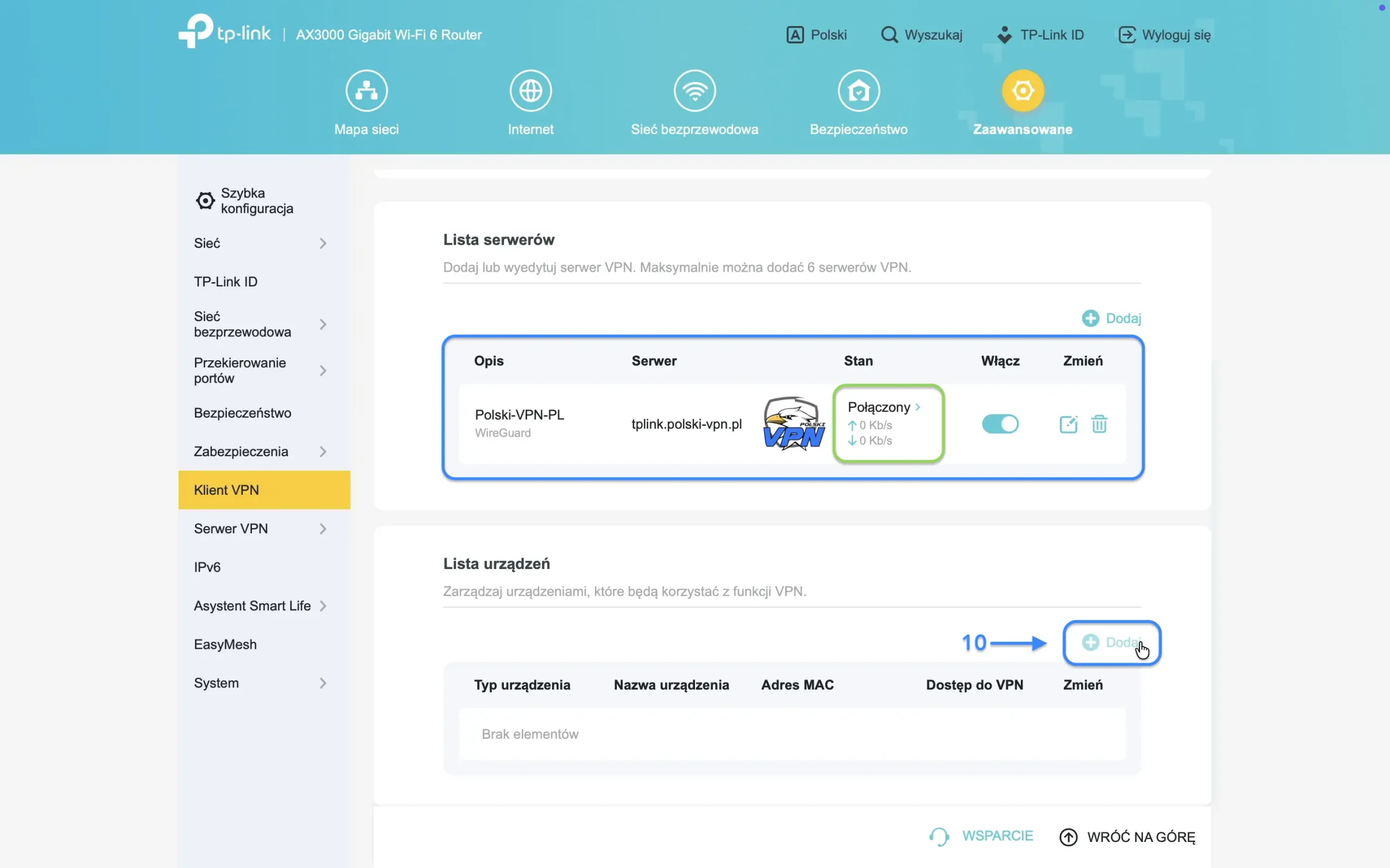 TP-Link Archer WireGuard VPN Klient 2