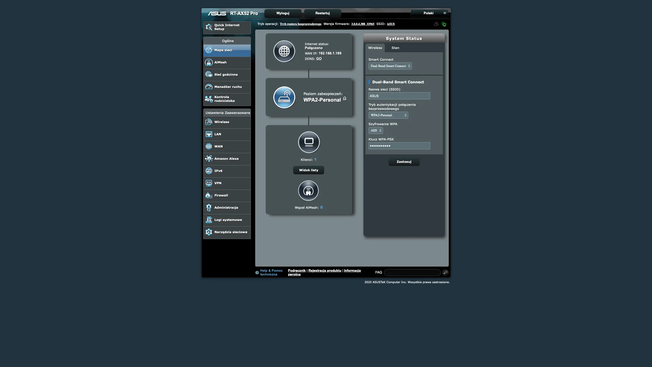 klient vpn - router asus - openvpn - dash