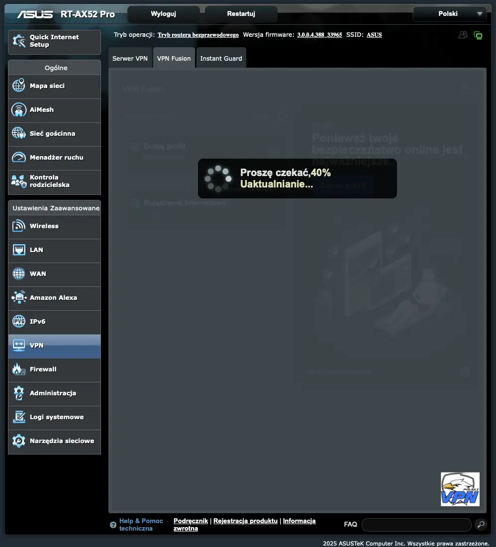 klient vpn - router asus - openvpn - vpn - vpn fusion - dodaj profil 4