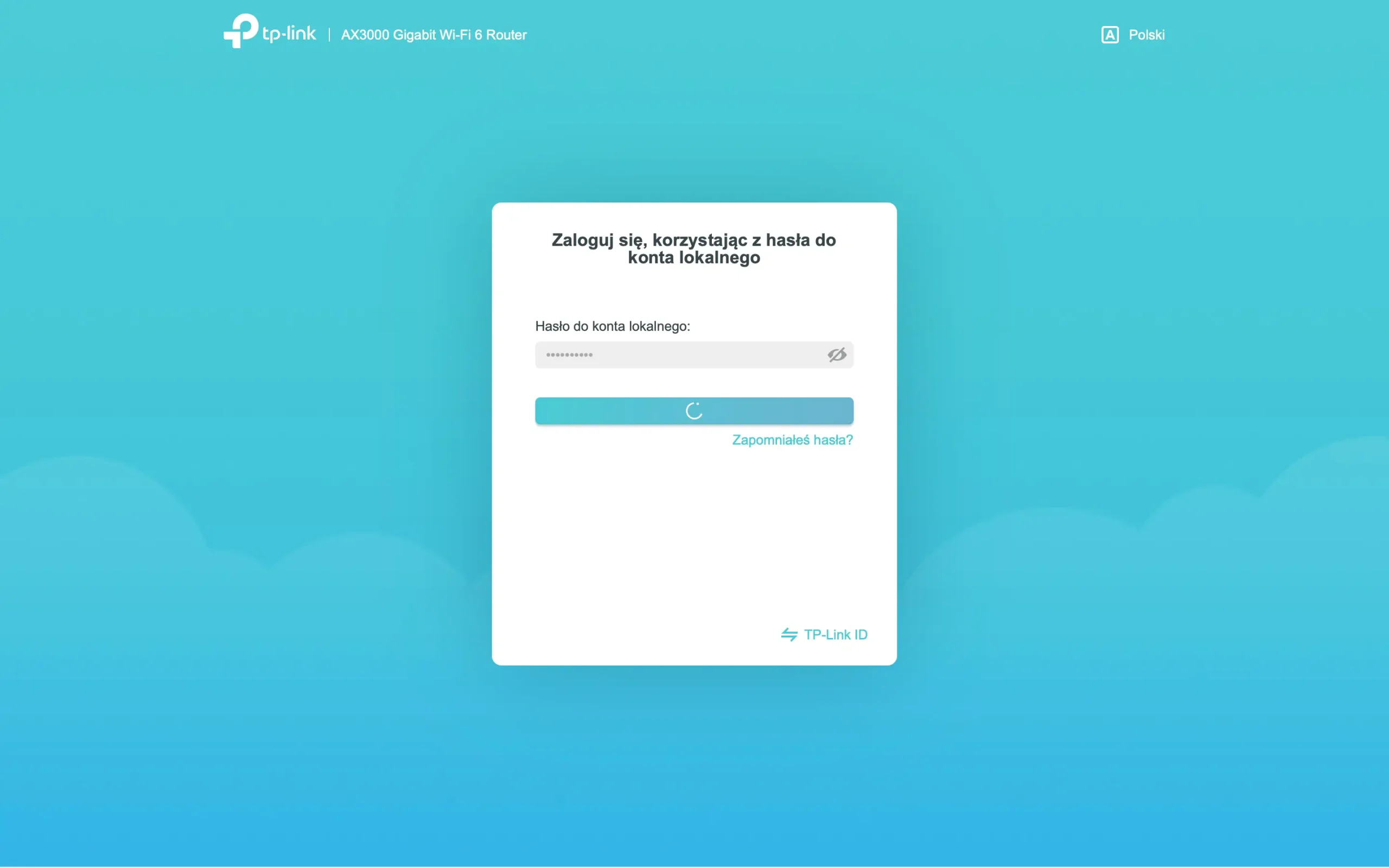 open vpn - tp-link - ekran logowania